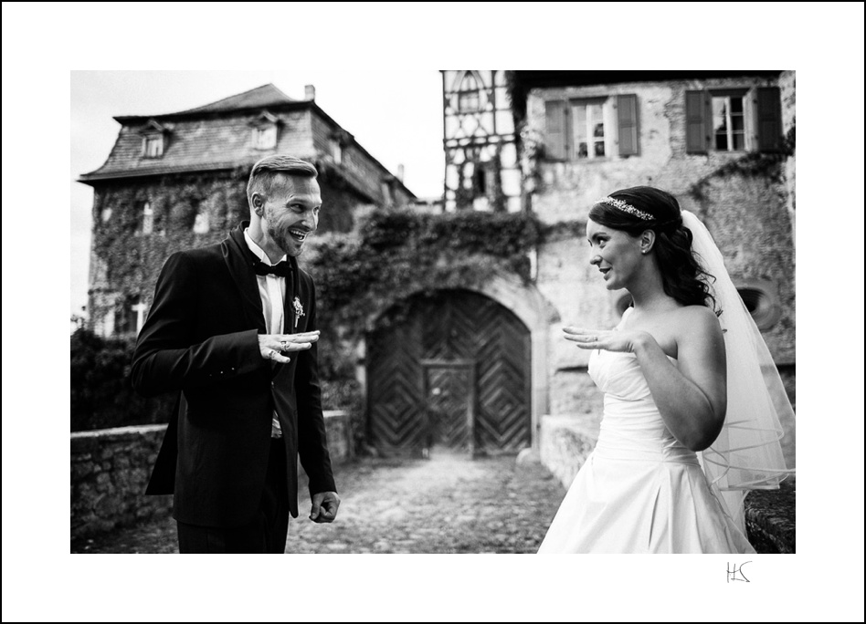 Fotoshooting mit dem Brautpaar, Unsleben, Bayern